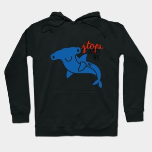 Stop Hammer Time Shark Hoodie